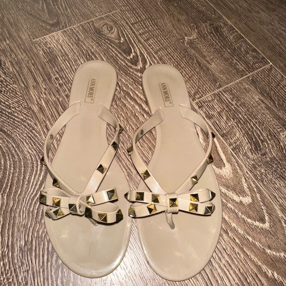 Ann More studded Jelly Flip Flops